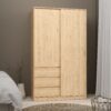 NAIA Wardrobe with 1 Dliding Door, 1 Door & 3 Drawers in Jackson Hickory Oak - Image 6
