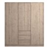 NAIA Wardrobe with 2 Sliding Doors, 1 Door & 3 Drawers in Jackson Hickory Oak - Image 2