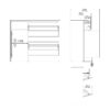 NAIA Shoe Cabinet with 2 Flip Down Doors 1 Door 1 Drawer in Concrete & White High Gloss - Image 10