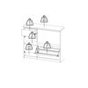 NAIA Shoe Cabinet with 2 Flip Down Doors 1 Door 1 Drawer in Concrete & White High Gloss - Image 11