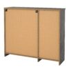 NAIA Shoe Cabinet with 2 Flip Down Doors 1 Door 1 Drawer in Concrete & White High Gloss - Image 4