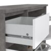 NAIA Shoe Cabinet with 2 Flip Down Doors 1 Door 1 Drawer in Concrete & White High Gloss - Image 7
