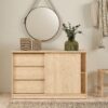 NAIA Storage Unit with 1 Sliding Door & 3 Drawers in Jackson Hickory Oak - Image 6