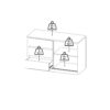 NAIA Storage Unit with 1 Sliding Door & 3 Drawers in White High Gloss - Image 9