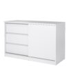 NAIA Storage Unit with 1 Sliding Door & 3 Drawers in White High Gloss - Image 3