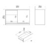 NAIA Storage Unit with 1 Sliding Door & 3 Drawers in White High Gloss - Image 10