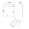 NAIA Shoe Cabinet with 2 Doors 1 Drawer in Jackson Hickory Oak & White - Image 10