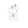 NAIA Shoe Cabinet with 2 Doors 1 Drawer in Jackson Hickory Oak & White - Image 12