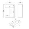 NAIA Shoe Cabinet with 2 Doors 1 Drawer in Jackson Hickory Oak & Black - Image 10