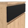 NAIA Shoe Cabinet with 2 Doors 1 Drawer in Jackson Hickory Oak & Black - Image 8