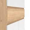 NAIA Shoe Cabinet with 4 Doors 1 Drawer in Jackson Hickory Oak & White - Image 8