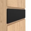 NAIA Shoe Cabinet with 4 Doors 1 Drawer in Jackson Hickory Oak & Black - Image 9