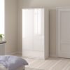 NAIA Package inc. Bedside 3 Drawers, Chest of 5 Drawers, Wardrobe 2 Doors 1 Drawer in White High Gloss - Image 2