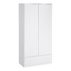NAIA Package inc. Bedside 3 Drawers, Chest of 5 Drawers, Wardrobe 2 Doors 1 Drawer in White High Gloss - Image 4