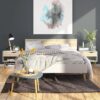 OSLO Package inc. Bedside 1 Drawer, Chest of 5 Drawers (2+3) & Wardrobe 3 Doors 3 Drawers in White & Oak - Image 4