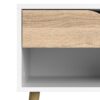 OSLO Set of 2 Bedside with 1 Drawer in White & Oak - Image 9
