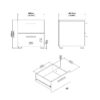 PEPE Package inc. Bedside 2 Drawers, Chest of 4 Drawers & Wardrobe 2 Doors in Oak & White High Gloss - Image 5