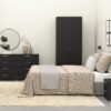 PEPE Package inc. Bedside 2 Drawers, Chest of 4 Drawers & Wardrobe 2 Doors in Black - Image 12