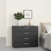 PEPE Package inc. Bedside 2 Drawers, Chest of 4 Drawers & Wardrobe 2 Doors in Black - Image 8