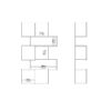 MAZE Asymmetrical Bookcase with 3 Doors in Jackson Hickory & Concrete - Image 10