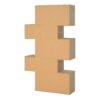 MAZE Asymmetrical Bookcase with 3 Doors in Jackson Hickory & Concrete - Image 5