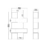 MAZE Asymmetrical Bookcase with 3 Doors in Jackson Hickory & Concrete - Image 9