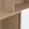 MAZE Asymmetrical Bookcase with 3 Doors in Jackson Hickory & White High Gloss - Image 5