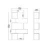 MAZE Asymmetrical Bookcase with 3 Doors in Jackson Hickory & White High Gloss - Image 10