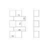 MAZE Asymmetrical Bookcase with 3 Doors in Jackson Hickory & White High Gloss - Image 11
