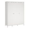 MADRID Package inc. Bedside Table with 2 Drawers, Chest 3+2 Drawers & Wardrobe with 3 Doors in White - Image 10
