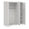 MADRID Package inc. Bedside Table with 2 Drawers, Chest 3+2 Drawers & Wardrobe with 3 Doors in White - Image 11