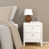 MADRID Package inc. Bedside Table with 2 Drawers, Chest 3+2 Drawers & Wardrobe with 3 Doors in White - Image 4