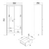 MADRID Wardrobe with 1 Door 1 Mirror Door and 2 Drawers in White - Image 10