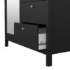 MADRID Wardrobe with 1 Door 1 Mirror Door and 2 Drawers in Matt Black - Image 9