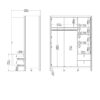 MADRID Wardrobe with 2 Doors 1 Mirror Door and 2 Drawers in White - Image 12