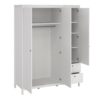 MADRID Wardrobe with 2 Doors 1 Mirror Door and 2 Drawers in White - Image 5