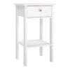 MADRID Bedside Table with 1 Drawer in White