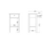 MADRID Bedside Table with 1 Drawer in White - Image 11