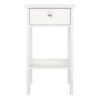 MADRID Bedside Table with 1 Drawer in White - Image 2