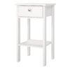 MADRID Bedside Table with 1 Drawer in White - Image 3
