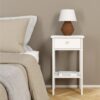 MADRID Bedside Table with 1 Drawer in White - Image 9