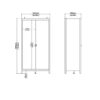 MADRID Package inc. Bedside Table with 2 Drawers, Chest 3+2 Drawers, Wardrobe with 2 Doors in Matt Black - Image 13