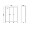 MADRID Package inc. Bedside Table with 2 Drawers, Chest 3+2 Drawers & Wardrobe with 3 Doors in Matt Black - Image 13