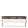ROME TV Unit with 2 Sliding Doors in Jackson Hickory Oak & White - Image 3