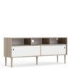 ROME TV Unit with 2 Sliding Doors in Jackson Hickory Oak & White