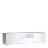 MEDIA TV Unit with 2 Doors 1 Drawer 147cm in White