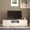 MEDIA TV Unit with 2 Doors 1 Drawer 147cm in White - Image 6