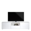 MEDIA TV Unit with 2 Doors 1 Drawer 147cm in White - Image 8