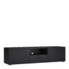 MEDIA TV Unit with 2 Doors 1 Drawer 147cm in Black