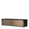 MEDIA TV Unit with 2 Doors 1 Drawer 147cm in Black - Image 4